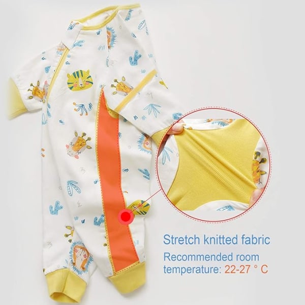 Baby sommar med avtagbara ärmar pyjamas med separata ben sömnväskor i bomull (style 2) color 5
