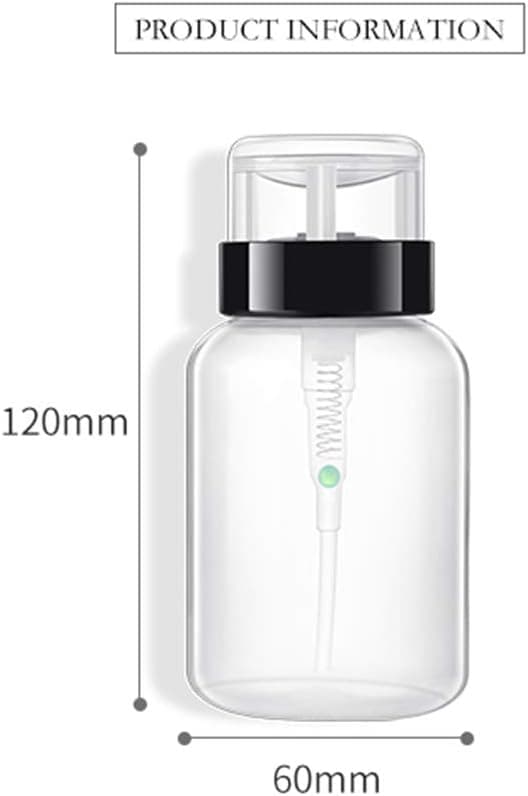 3 stk. 200 ml Push Down Låsbar Pumpedispenserflaske til neglelak og makeupfjerner