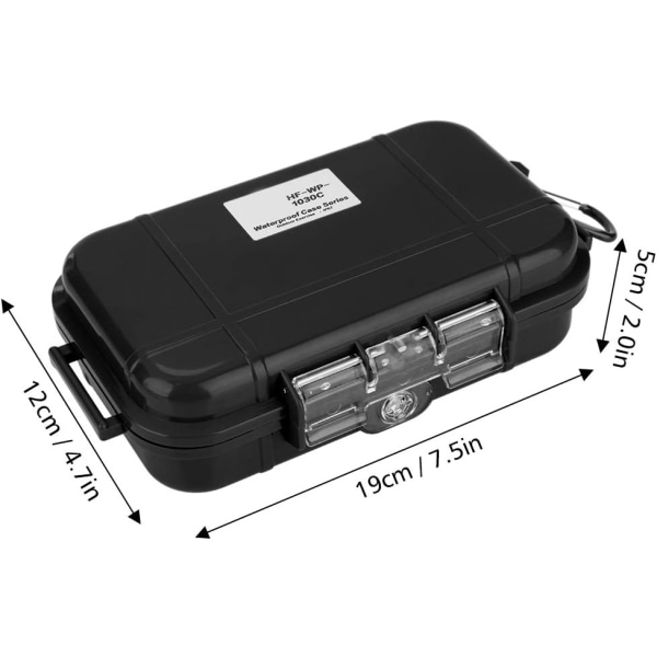 Utomhus torrlåda Vattentät lufttät hårt skal Wet Dry Box Carry Box Tackle Organisation（svart） Black
