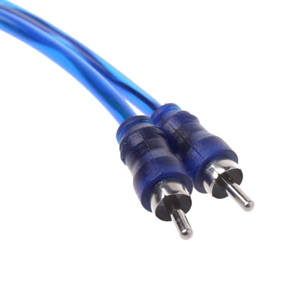 1-pack 1 hona till 2 hane RCA-högtalarsplitterskärmad kabel Y-adapter
