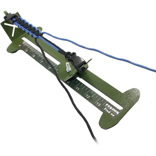 2-i-1 Paracord jig kit Justerbar längd Armband Maker Kit DIY Craft  Verktyg 4\" till 13\", Mörkgrön green