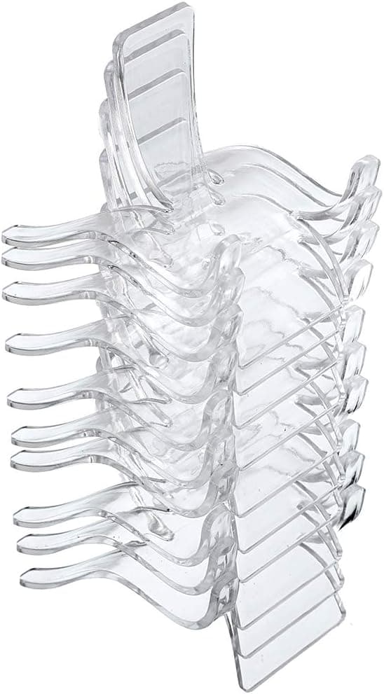 10 stk. akryl trekantede displays - klare plastik samleobjekter display (medium) M