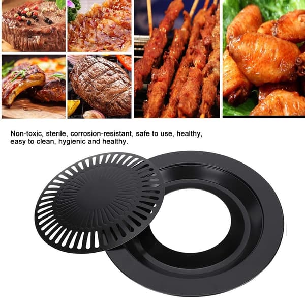 Røgfri grill indendørs, pande til komfurpaneler grill grilltilbehør diameter 12,6 \"/9,8\"