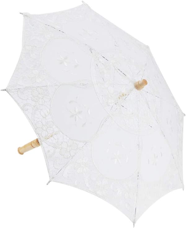 Bryllupsparaply, Mini Blonde Paraply Bryllupsbrudeparaply Beige