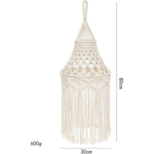 Handgjord lampskärm Bohemian lampskärm 80 × 30cm