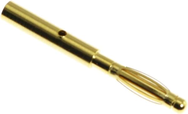 2 mm mini stabelbar bananstik kabelstik loddet samlet (10 stk. rød+sort)
