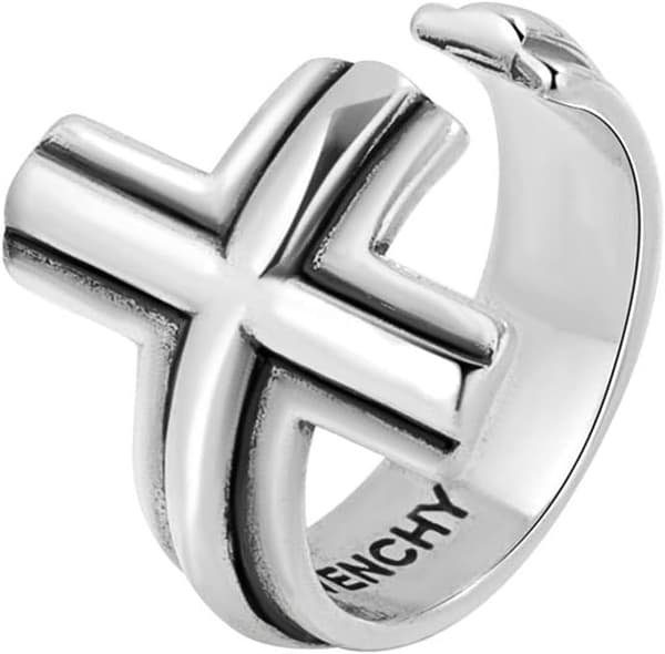 Kors Gotisk Sølvring Tro Åbne Ringe Justerbar Religiøs Ring Religiøs Ring