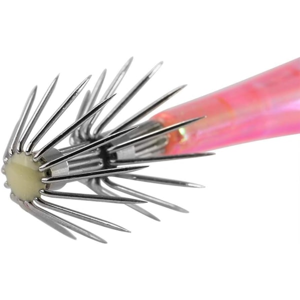 Fiskebläckfiskbeten Kit 5st Plast Hård Bläckfisk Jig Krokar Lämplig för Sötvatten Havsvatten 9.5cm color 2