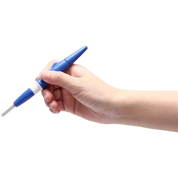 3 stift bärbar filtning nålpenna multi-nål syverktyg bekväm handkänsla filtning nål (blå)