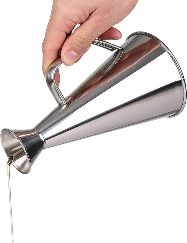Lækagesikker Olie- og Eddikedispenser i Rustfrit Stål 500 ml 0,5 Liter - til Hældning og Dispensering