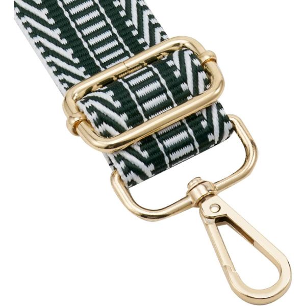 Bred axelrem justerbar ersättningsbälte crossbody canvasväska handväska (grön) Green