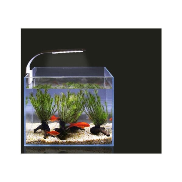 Fish Tank Light LED Clip Light Fish Tank Light LED Light White and Blue Nano Clip Lighting, används för fiskväxter 23-50 cm 1 st.
