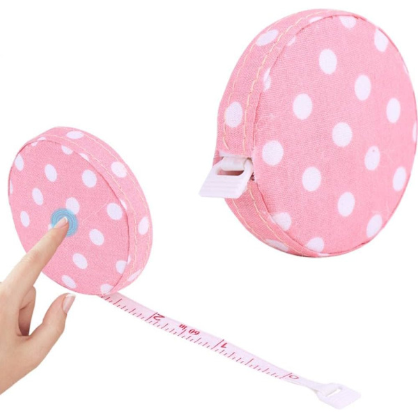 1 st Retraktionsmåttband, Retraktionsmåttband för tygsömnad Skräddare Tyg（Rosa） color 3