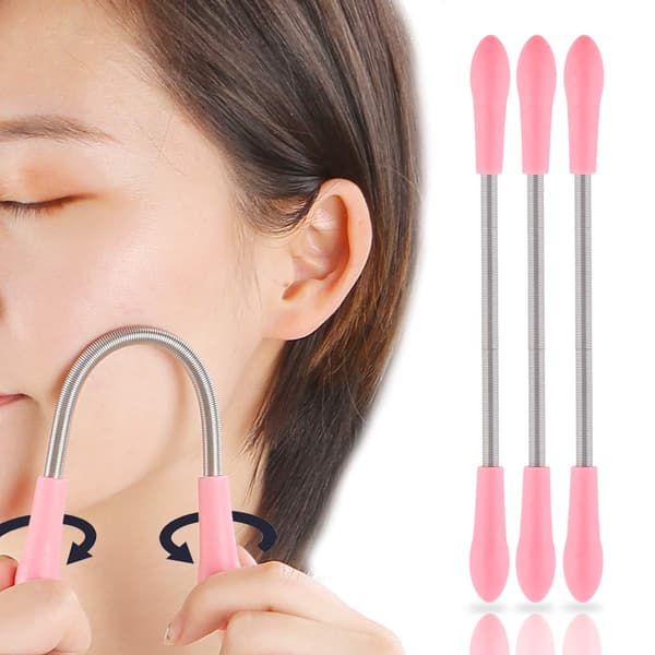 Ansigts Epilator til Kvinder, Epilator Fjeder Trådning Værktøj - Pink - 3 Stykker