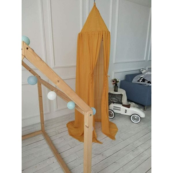 Barnens sänghimmel myggnät barns sovrum sänghimmel (mörk lila) 50*240cm
