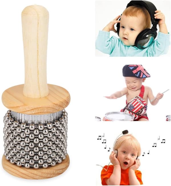 Træ Cabasa Træ Hånd Shaker Cabasa Percussion Instrument Lille til Studerende Børn