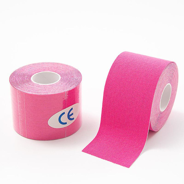 Elastiskt muskelbandage 2" x 16,4 fot Roll Cotton Sports Bandage (rosa) 2 st pink