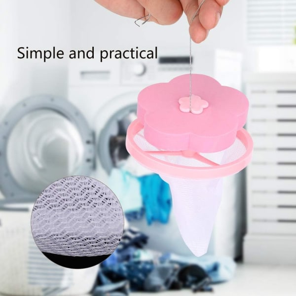Maskin flytande tvättfilterpåse för ludd påse för hårborttagning av husdjur påse Rengöringsmedel Mesh (1 st)