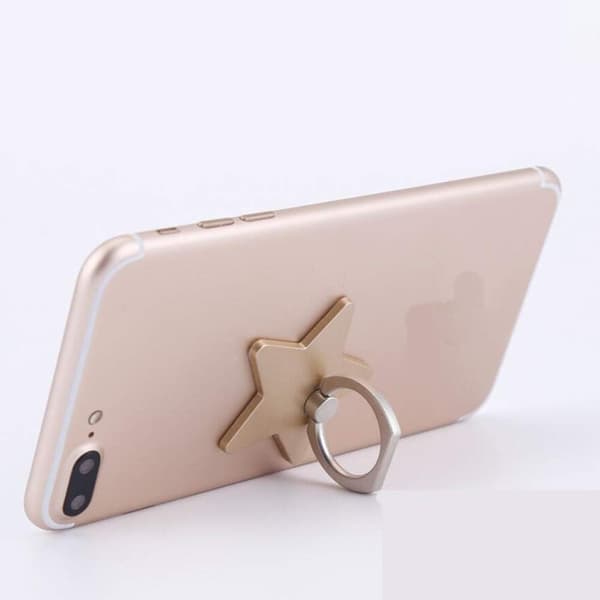 360° roterande smartphone fingerhållare stativ metall för iPhone, Samsung, Pad, Galaxy, 6-pack