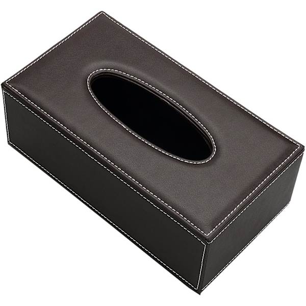 Kosmetisk näsdukslåda i PU-läder, 25,5 x 14 x 9,5 cm (brun) brown