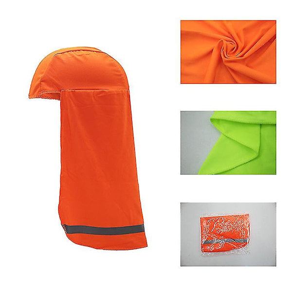 Utomhus ridning lång svans hatt sommar halsduk hatt svettabsorberande snabbtorkande hjälm (orange) Orange
