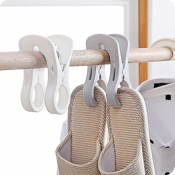 Stor vindtät klämma stark plastklämma klädstreck klädfixering klämma (grå) Gray