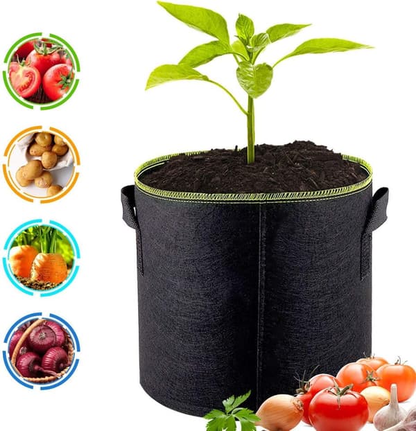 Växtpåsar Odlingspåse Planteringspåse Svart Icke-vävd Tyg(10 Gallon)