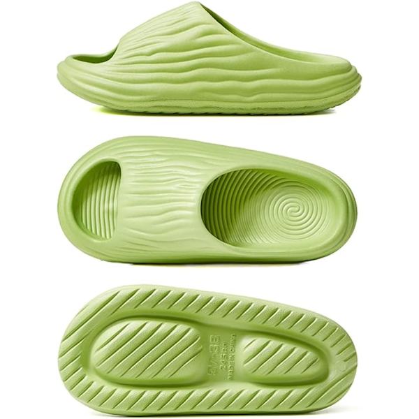 Badskor Herr Dam Tofflor Sommar Mules Halkfria Tofflor Moln Bad Inomhus/Utomhus（grön 42/43） green