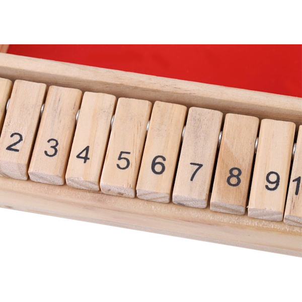 Traditionellt Shut The Box-spel för 4 spelare Digital Flop-spel Pub-brädspelet red