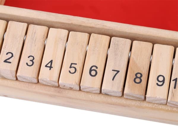 Traditionelt Shut The Box Spil til 4 Spillere Digital Flop Spil Pub Brætspil red