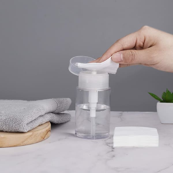 Push Makeup Remover Flaska 200ml Parfymförstövare Tom Pump Dispenser 2 Stycken