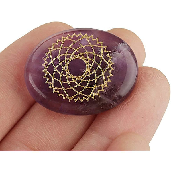 7 st chakrastenar Chakra Healing Crystals Palm Chakra Stone för spirituell läkning