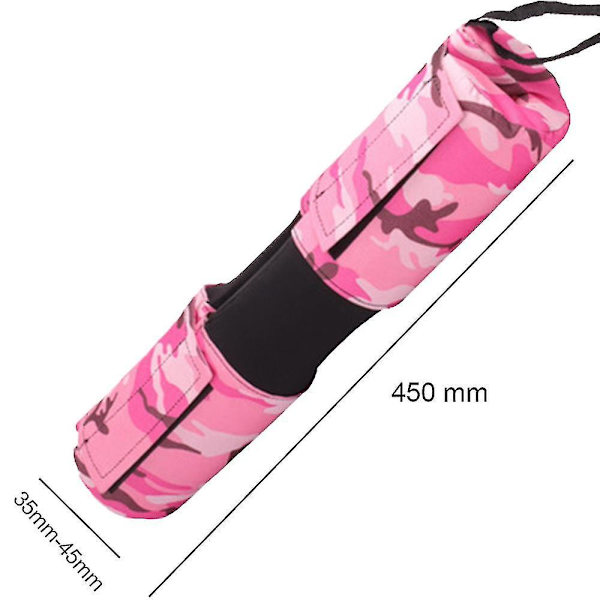 Skivstångsplatta stannar på plats Säker, tjock kudde för bekväma knäböj utfall Glute Bridges（rosa） Pink
