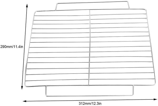 Grillrist i rustfrit stål til udendørs camping 12 x 11 x 0,1 tommer 31.2*29*0.3cm