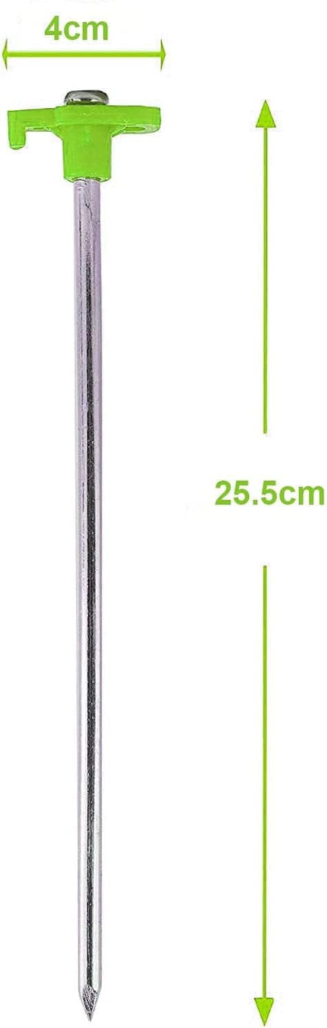 Store, tunge teltplugger, galvanisert stål rustfri – perfekt for campingtelt (4 steinplugger)