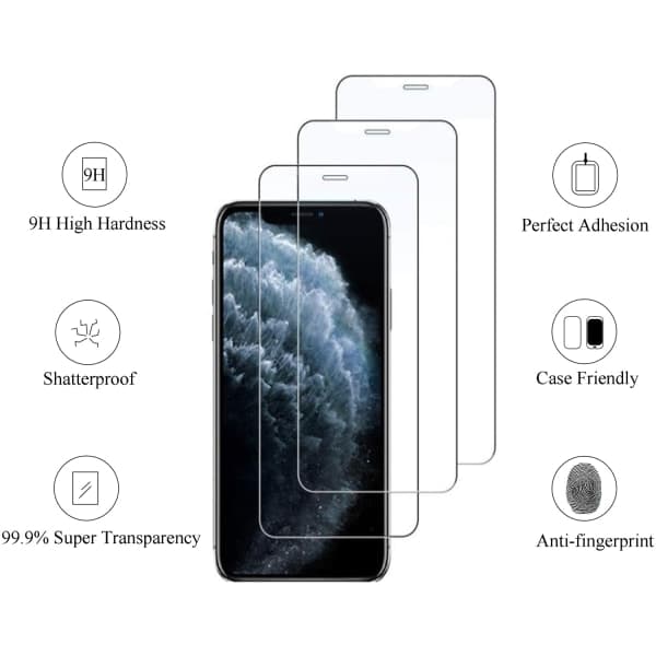 3-pack - iPhone 11 ultratåligt skärmskydd i härdat glas