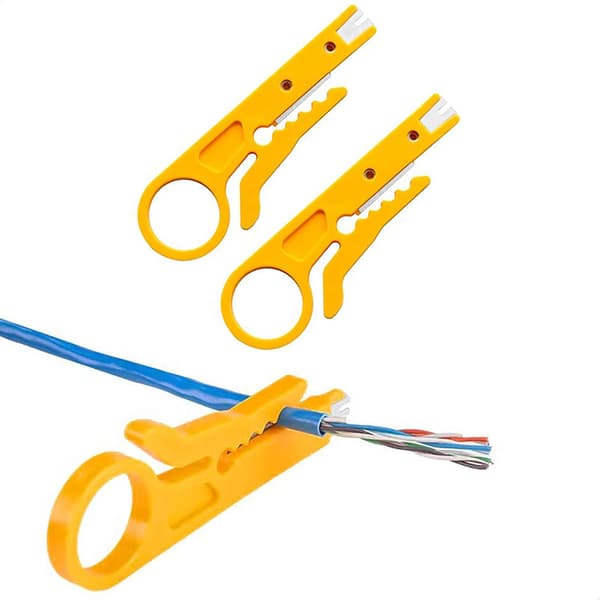 Mini Wire Stripper Netværks Wire Stripper Punch Kniv Wire Punch Værktøj - 3 Stykker
