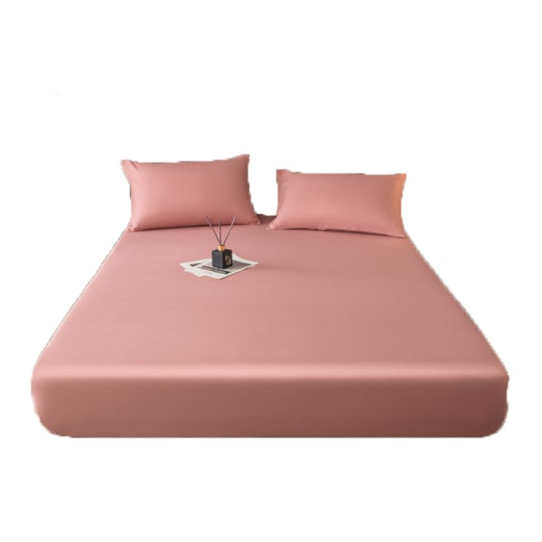 Andningsbar dammtät madrasskydd - Vattentätt lakan - 30 cm djup ficka pink 90*200cm