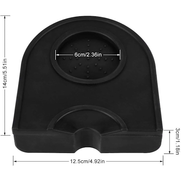 Multifunktionell halkfri slitstark kaffebryggare i silikon (svart) black