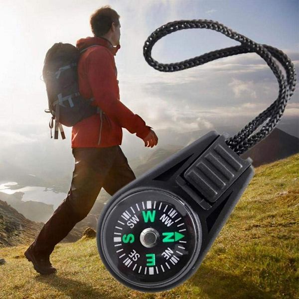 10-pack Mini överlevnadskompass - Utomhus camping vandring fickkompass vätskefylld