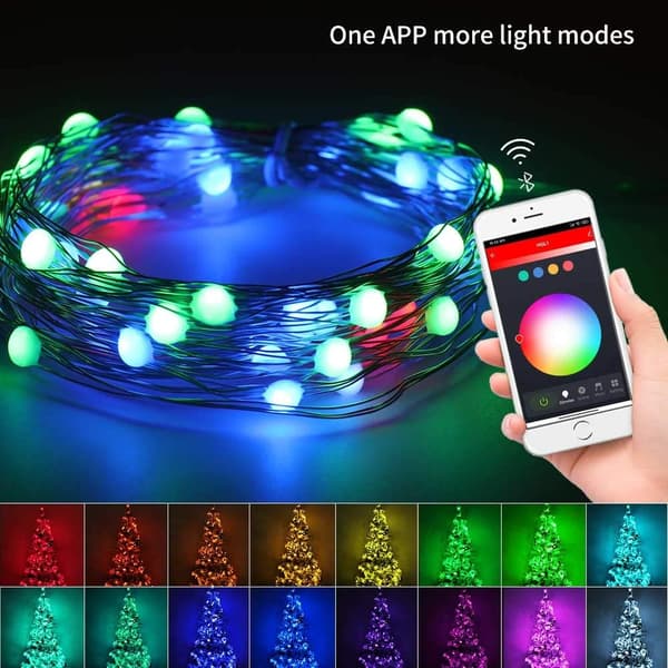 LED-slingor, slingor USB WiFi Bluetooth fjärrkontroll