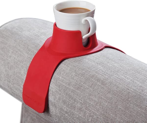 Silikon Sofakoppholder Sofaarmlene Lat Armlene Koppholder (Rød) Red