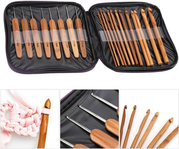 20 kappaleen bambu virkkausneulekäsityölanka DIY ompelutyökalut