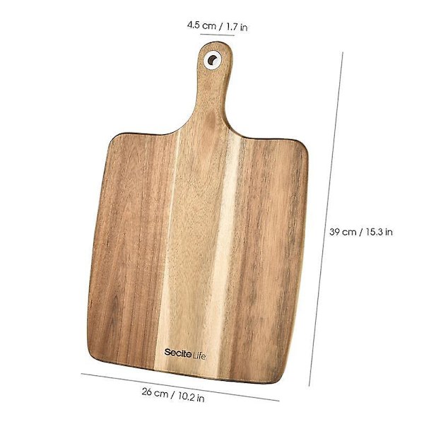 Kvadratisk pizzaskärare skärbräda spade kaklyftare 15,4 x 9,8 x 0,6 tum