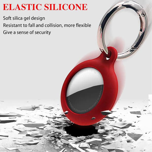 Silikon Anti-Mistet Nøkkelring Lett Trykklukking Drop Tracker Deksel - 4 Stykker