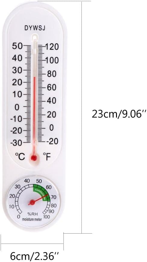 Hygrometer Termometer og Hygrograph Veggtermometer Hygrometer for Hage Utendørs Innendørs