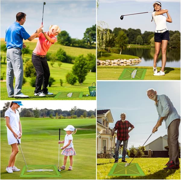 Golftræningsmåtte til svingdetektion, Premium Golf Impact Måtte