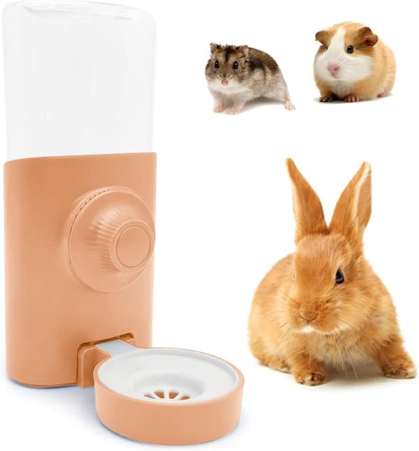 Automatisk Vatten Dispenser RabbitPet Drickflaska Marsvin Vattenflaska（Rosa, 600 ml）