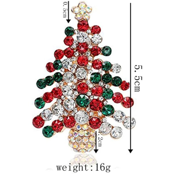 1 st färgglad julgranssmycke brosch kvinnor corsage pin (slumpmässig färg)