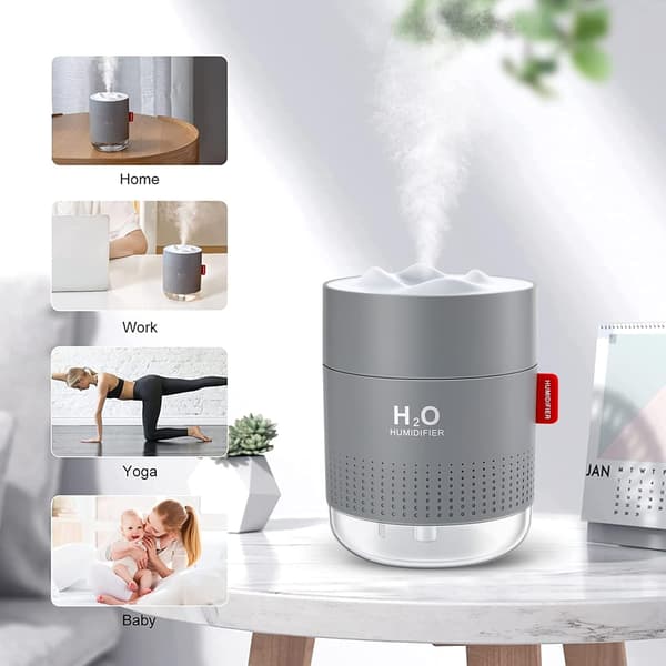 Hem sovrum usb 500ML kall dimma luftfuktare med nattlampa (Blå) blue